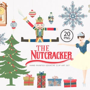Digital Clipart Watercolor Clipart, Christmas Clip art, Holiday Celebration clip art The Nutcracker Ballet ELEMENTS image 2