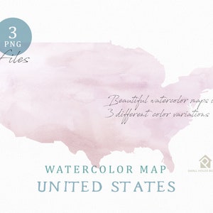 USA Karte, Aquarell Karte, digitale Karte, Karte Clipart, Wandkunst, Farbe Karte ClipArt, benutzerdefinierte Karte, Aquarell Karte