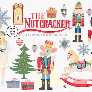 Digital Clipart Watercolor Clipart, Christmas Clip art, Holiday Celebration clip art The Nutcracker Ballet ELEMENTS image 1