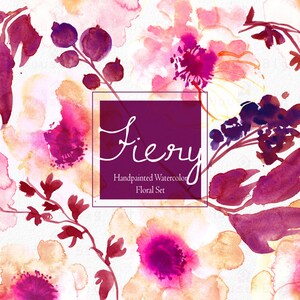 Digital Clipart- Watercolor Flower Clipart, peonies Clip art, Floral Bouquet Clipart, wedding flowers clip art- Fiery