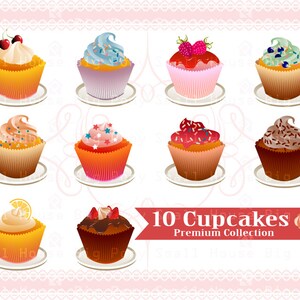Cupcakes Clipart, Kuchen ClipArt, Süßigkeiten Clipart, Kuchen ClipArt, Schokolade ClipArt