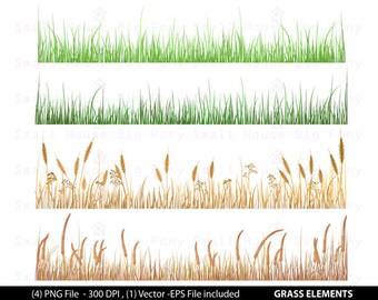 Grass, Grass Clip Art, Dry Grass Clip Art, Fields of grass Clip Art, Digital Scrapbooking, grass Art, Digital Download Clipart