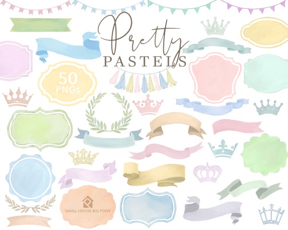 Pastell Banner Pastell Banner Wimpel Banner Wappen Etsy