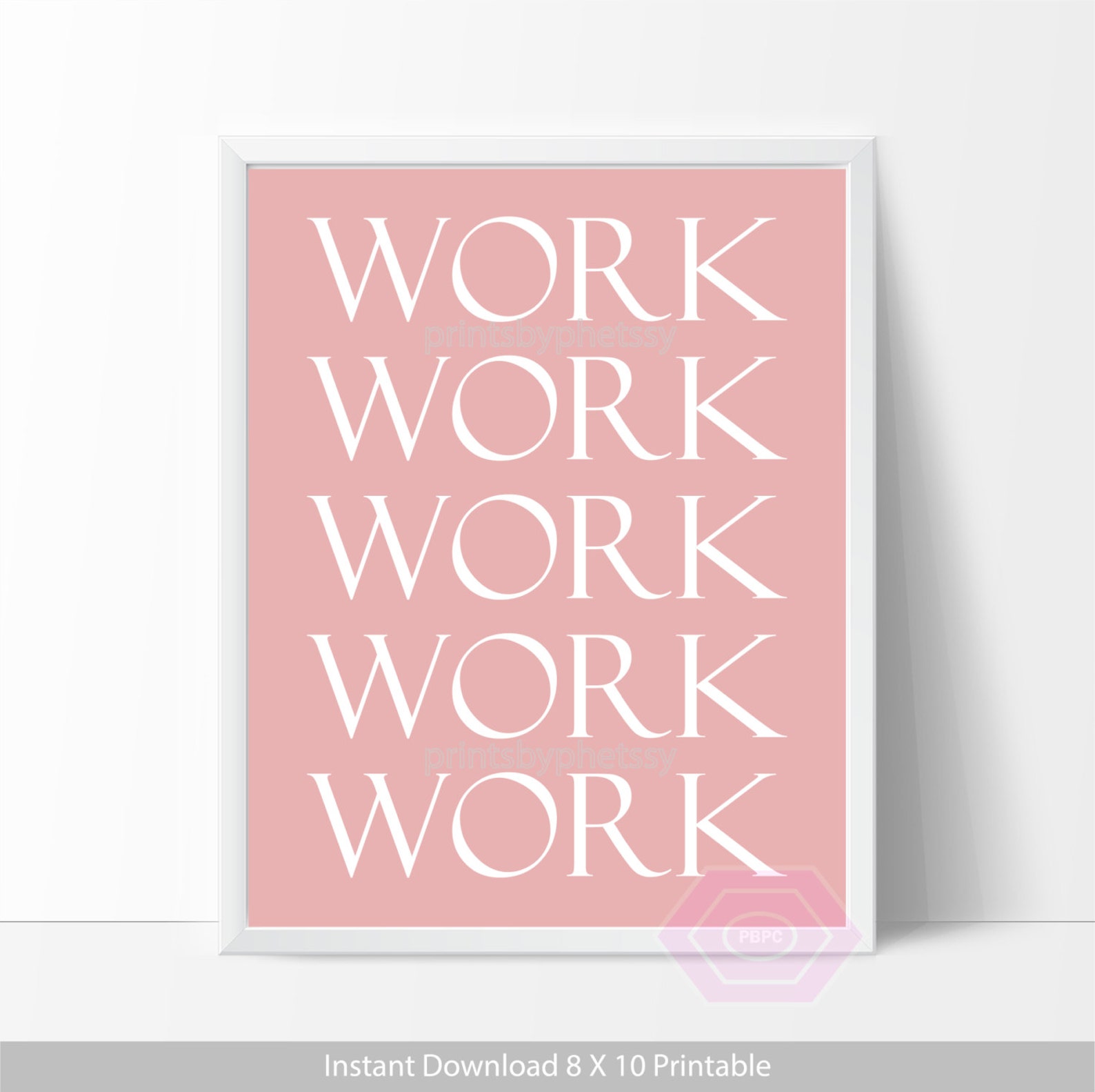 Cute Office Decor Pink Office Decor Work Quote Printable Etsy