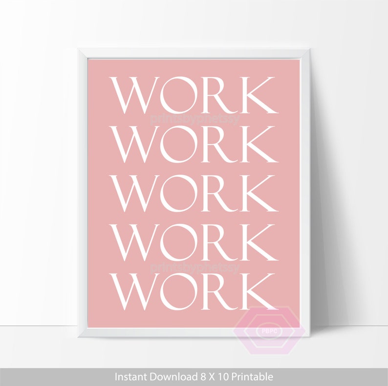 Cute Office Decor Pink Office Decor Work Quote Printable Etsy