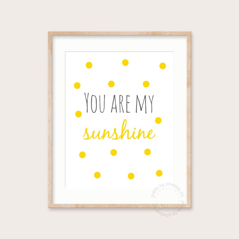 You Are My Sunshine Wall Art Nursery Art Baby Girl Nursery Etsy