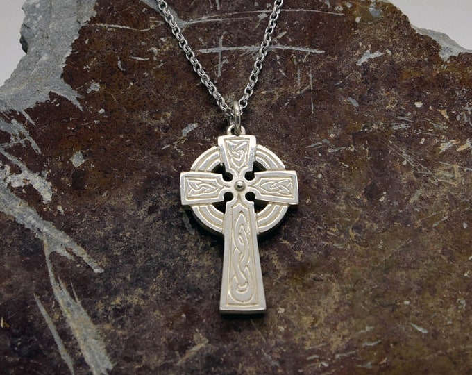 Douglas Hughes Solid Silver Celtic Cross 'The Demelza'