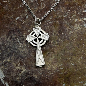 Silver Cornish Celtic Cross: The Lowenna, Handmade  Douglas Hughes Design