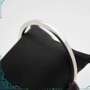 Square Wire Solid Silver Bangle, Minimalist Jewellery, Smooth Bangles, Gift for Men and Women. image 1