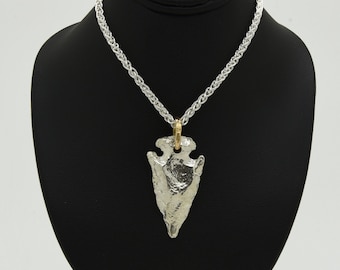 Handmade Silver Arrowhead Pendant - Inspired by Cornish Neolithic Arrowhead: Douglas Hughes Design.