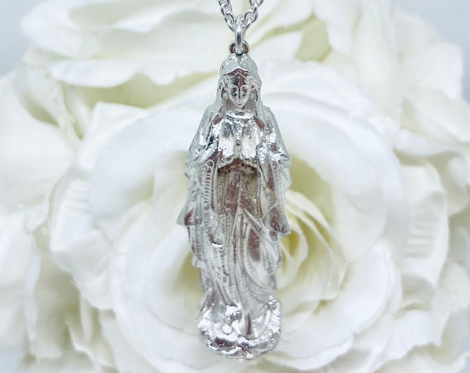 Mother Mary Pendant - Solid Silver Handmade Douglas Hughes Design (Free UK Postage)