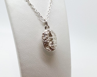 Stunningly Detailed Solid Silver Coffee Bean Necklace - Handmade Douglas Hughes Design