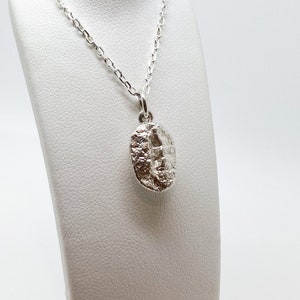 Solid Silver Coffee Bean Necklace, Handmade Coffee Bean Pendant, Coffee Necklace With Chain, Real Coffee Beans Necklace