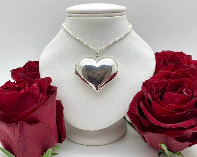 Solid Silver Heart Locket - Handmade Douglas Hughes Design