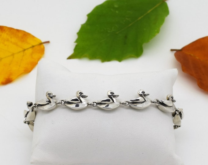 Silver Duck Bracelet, Handmade Unique Bracelet, Douglas Hughes Design