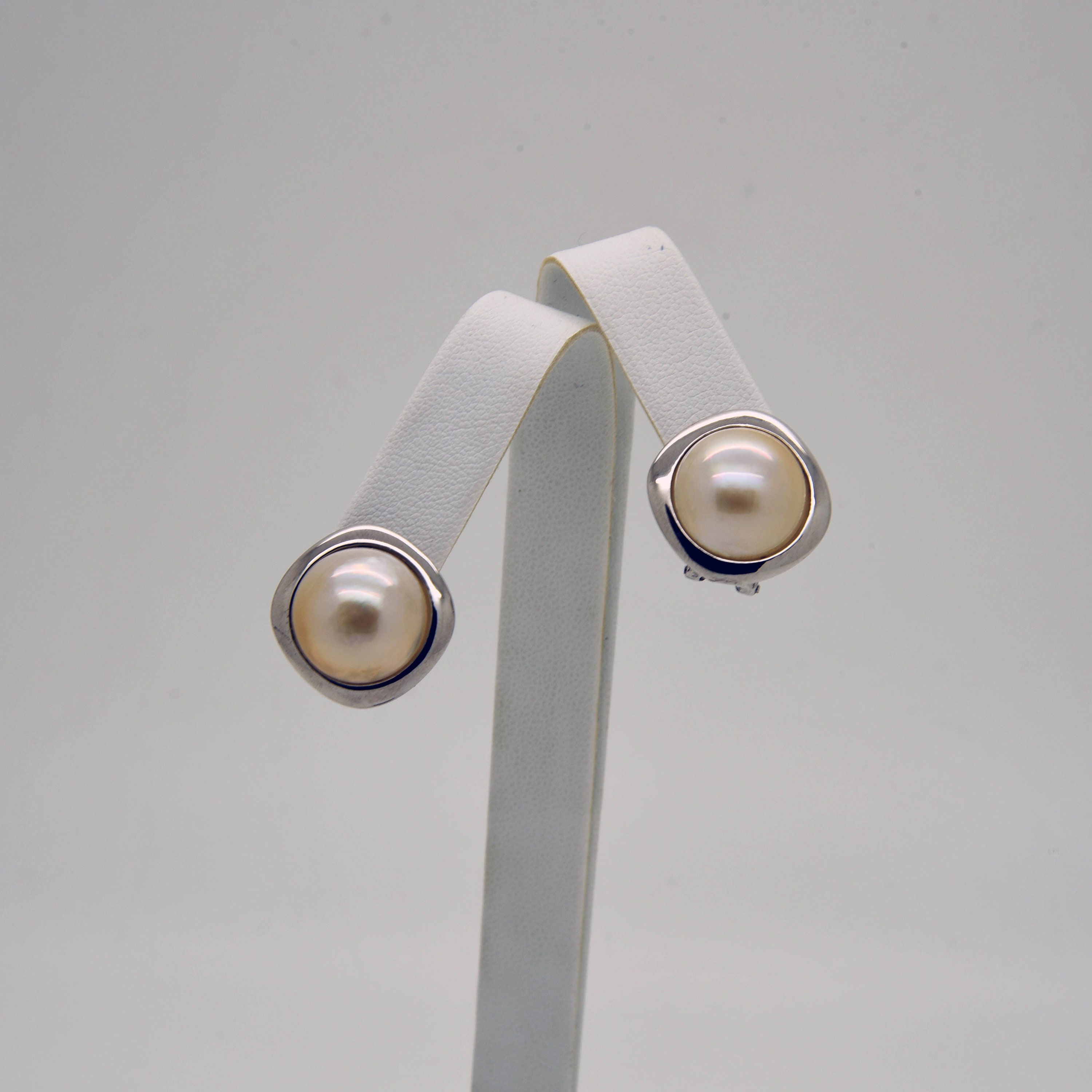 Handmade Mabe Pearl Stud Earrings  Douglas Hughes Design Mabe Pearl  Earrings Mabe Pearls Large Pearl Earrings Mabe Pearl Jewellery