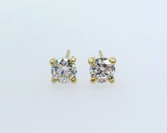 Diamond Stud Earrings - Beautiful Sparkling Stones! Handmade 18ct Douglas Hughes Mounts