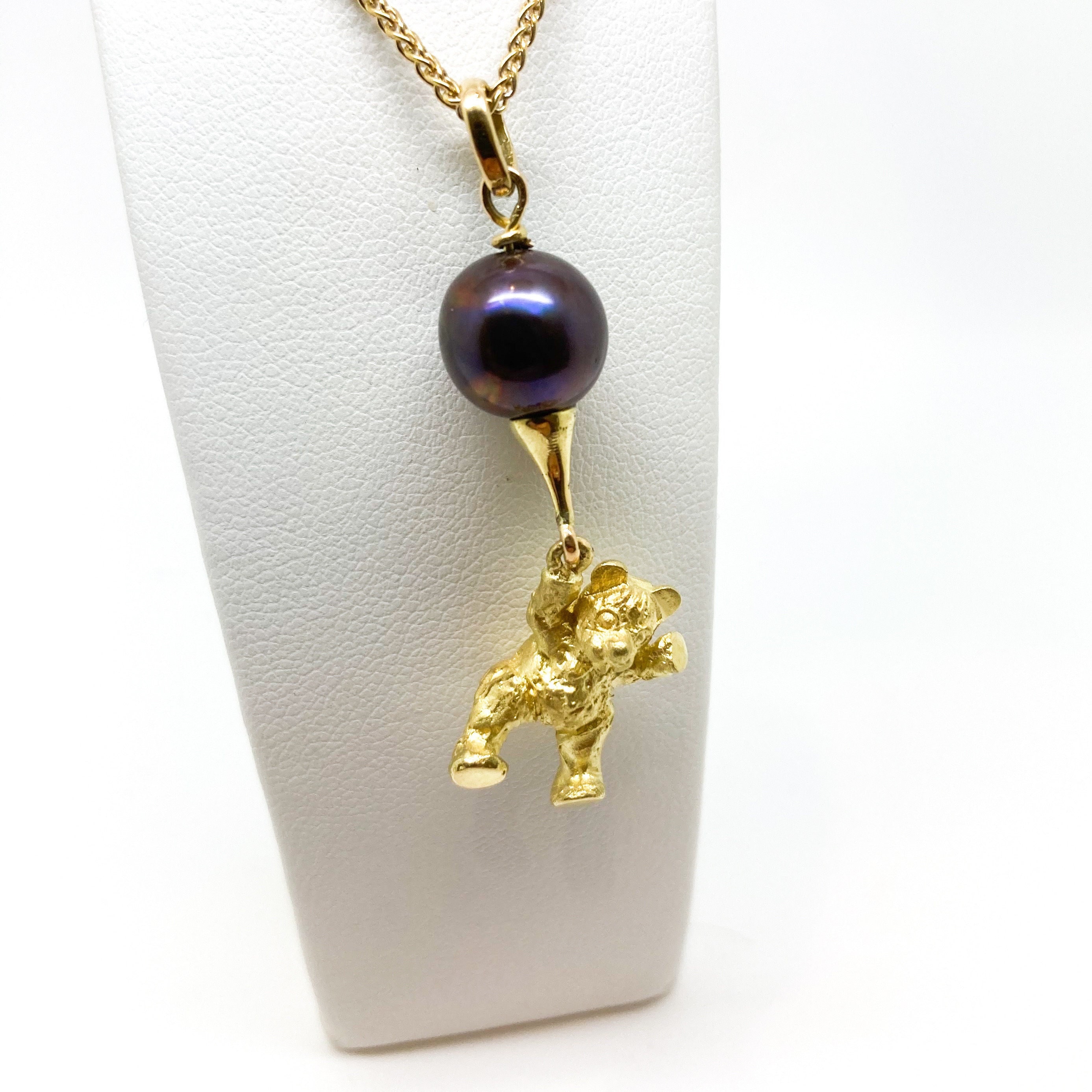 Teddy Bear Necklace - 18K Gold Chain Necklace - Waterproof Necklace – SVE  Jewels