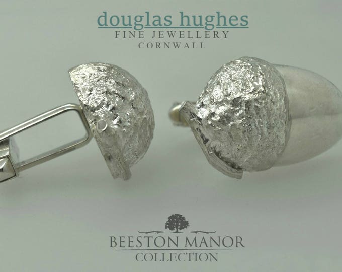 Acorn Cufflinks – Solid Silver - Handmade by Douglas Hughes.