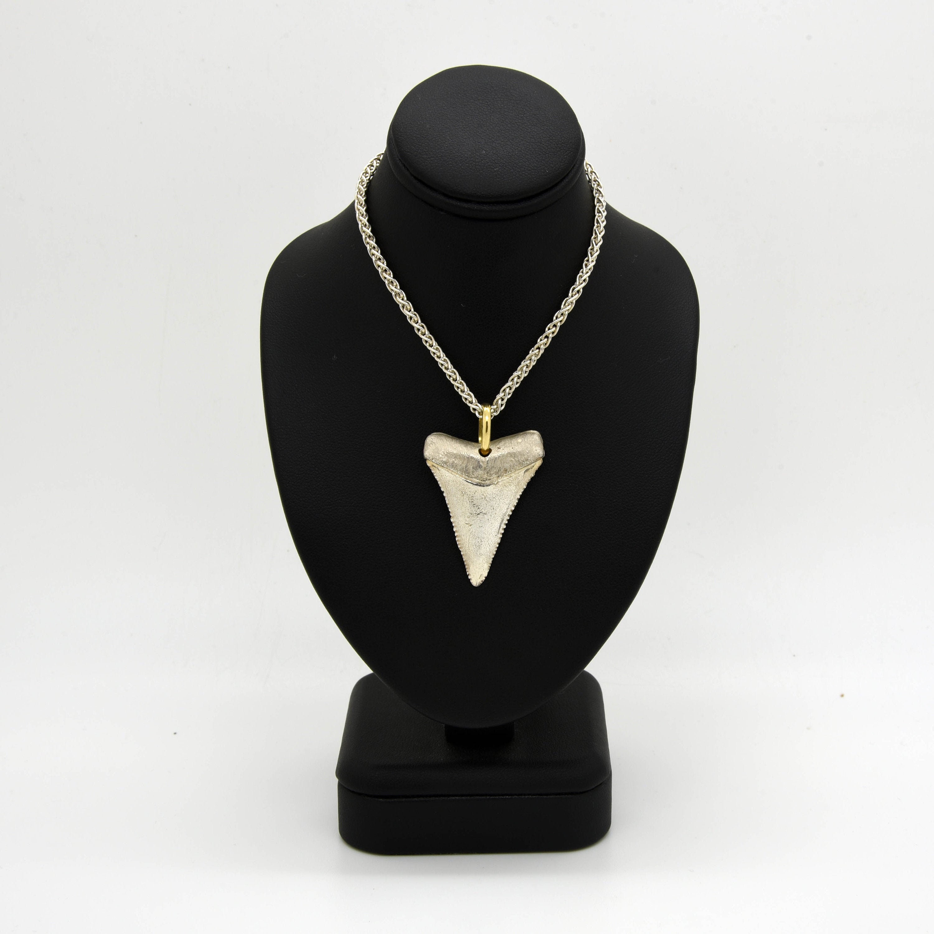Great White Shark Tooth Necklace - Fabulous Handmade Silver