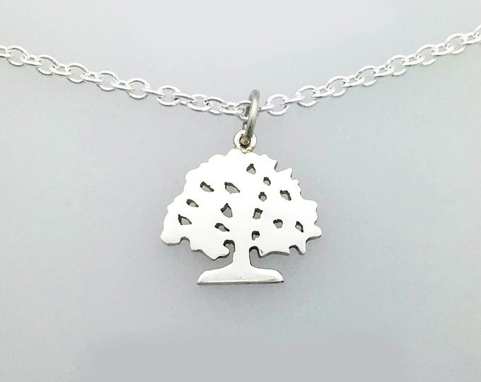 Silver Oak Tree Pendant/Charm, Handmade by Douglas Hughes