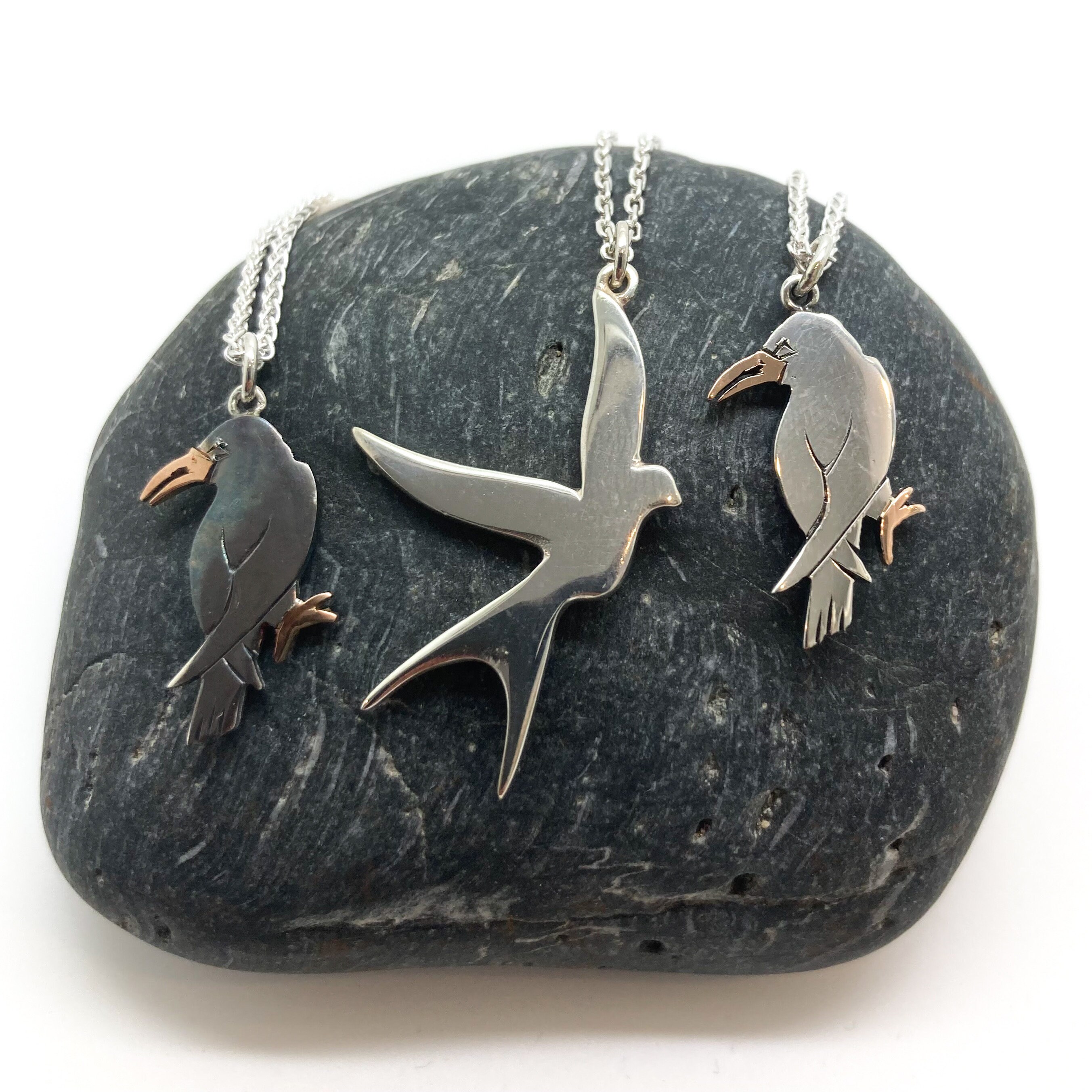 Sterling silver hotsell bird necklace