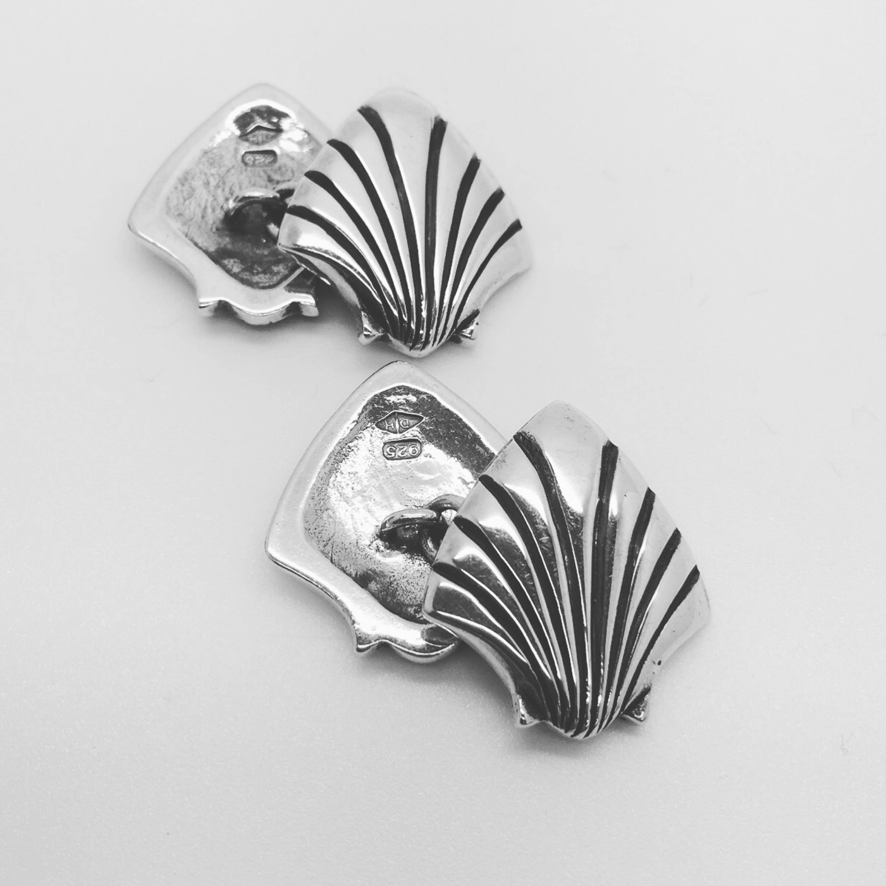 Silver 'Medieval Scallop Shell' Cufflinks. Original Douglas Hughes ...