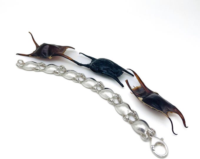 Solid Silver Mermaid's Purse Bracelet | An Original DH Design | Handmade in Cornwall