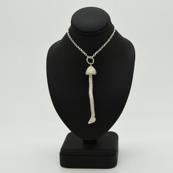 Handmade Silver Magic Mushroom Pendant, Mystical Boho Jewellery, Unisex Necklace, Jewellery Gift.