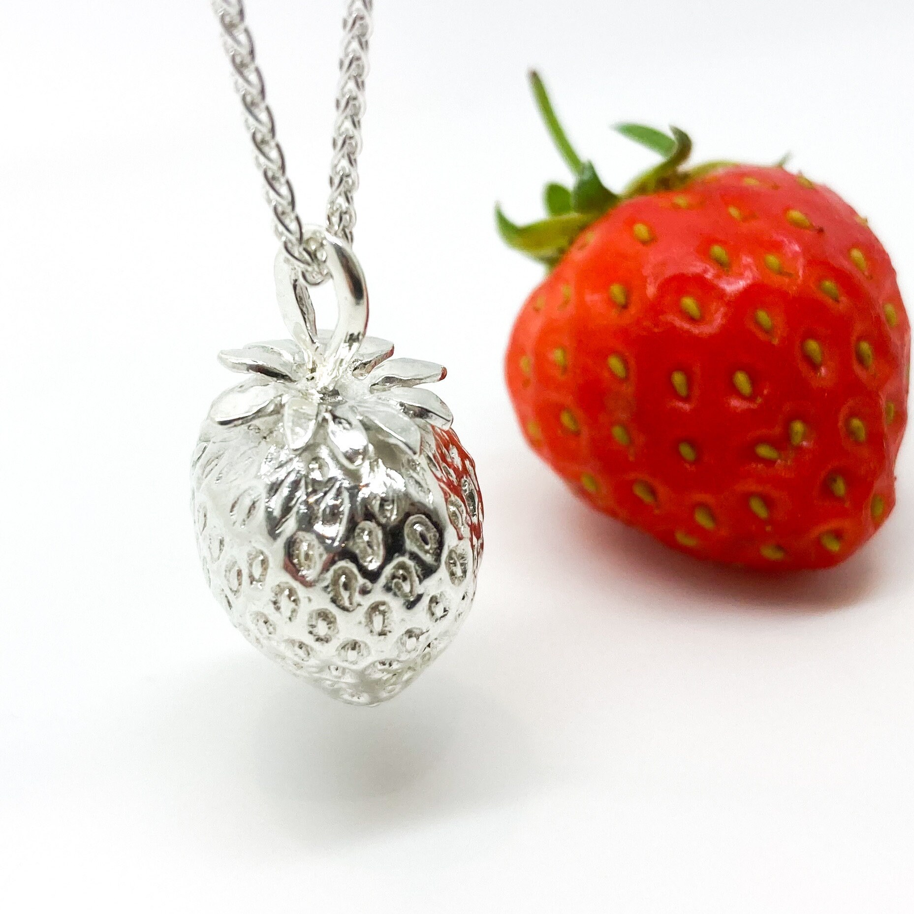 Strawberry necklace clearance
