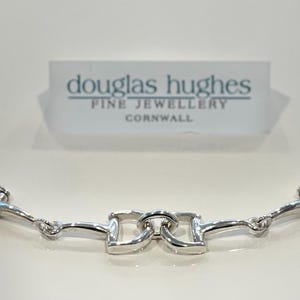 Handmade Silver Horse Snaffle Bit Bracelet – Equestrian Jewellery for Women & Girls – Horse Lover Gift – Sterling Silver Bracelet for Her