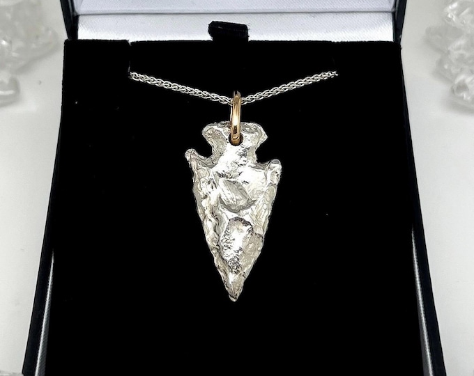 Handmade Silver Arrowhead Pendant - Inspired by Cornish Neolithic Arrowhead: Douglas Hughes Design.