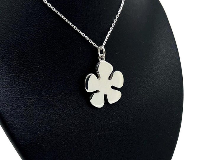 Handmade Silver Splat Effect Pendant | Solid 925 Sterling Silver