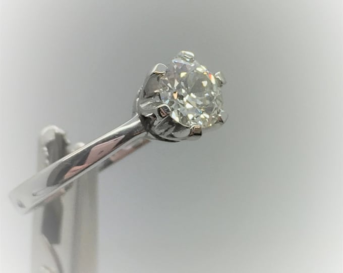 18ct White Gold 0.92 Carat Diamond Ring - Handmade Douglas Hughes Design