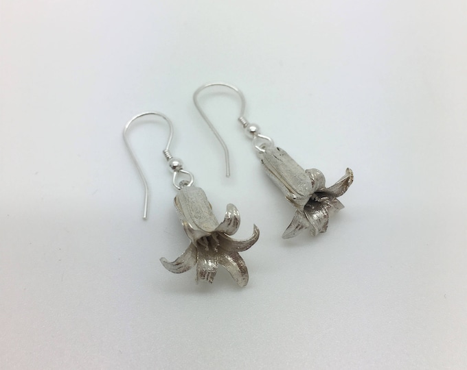 Bluebell Earrings – Solid Silver - Handmade by Douglas Hughes