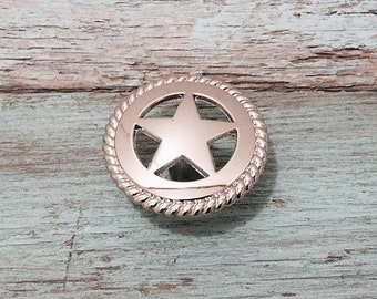 Chrome Star Knob Rope Accent Hardware Rustic Western Decor Farm House Decor Home Decor Drawer Pull Drawer Knob Cabinet Knob Cabinet Pull