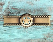 Bronze Drawer Pull Western Furniture Hardware Rustic Cabinet Handle Star Rope Decor
