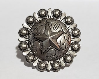 Silver Star Metal Knob With Silver Berry Accent Western Decor Home Decor Drawer Pull Drawer Knob Cabinet Knob Cabinet Pull