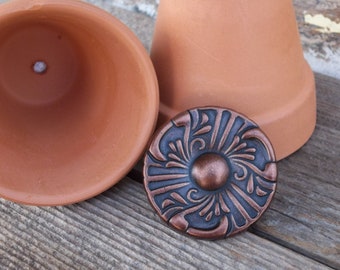 Sponged Copper Hardware Round Cabinet Knob Stylish Chic Antique Finish Home Decor Drawer Pull Drawer Knob Cabinet Knob Cabinet Pull