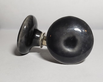 Shiny Black Hammered Center Ceramic Knob Home Decor Drawer Pull Drawer Knob Cabinet Knob Cabinet Pull