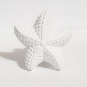 White Small Starfish Metal Knob Home Decor Drawer Pull Drawer Knob Cabinet Knob Cabinet Pull Garden Decor