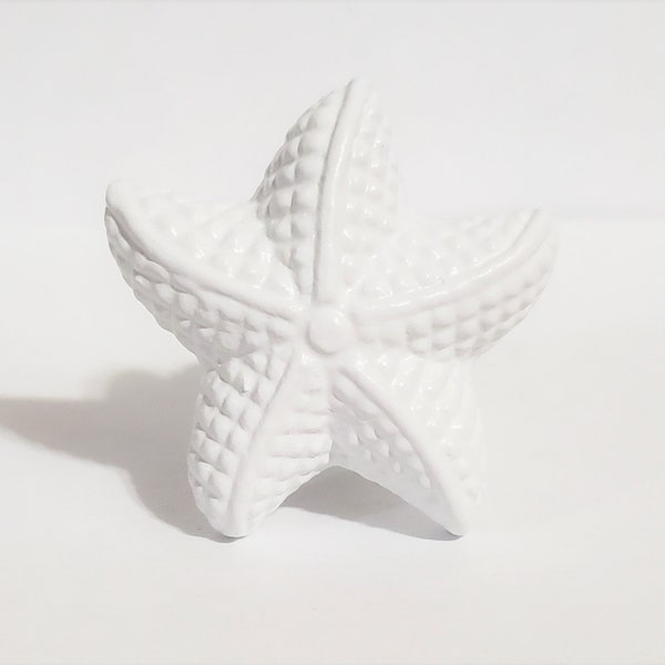 White Small Starfish Metal Knob Home Decor Drawer Pull Drawer Knob Cabinet Knob Cabinet Pull Garden Decor