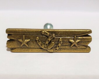 Antique Brass Metal Horseshoe Star Knob House Decor Western Decor Home Decor Drawer Pull Drawer Knob Cabinet Knob Cabinet Pull