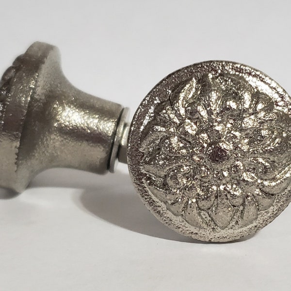 Silver Flower Metal Knob Home Decor Drawer Pull Drawer Knob Cabinet Knob Cabinet Pull