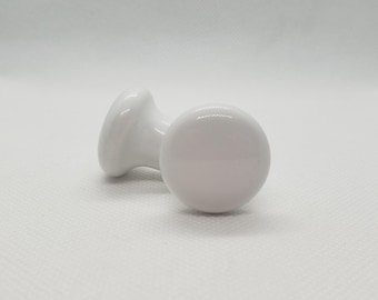 Small White Round Ceramic Knob Home Decor Drawer Pull Drawer Knob Cabinet Knob Cabinet Pull