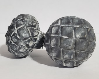 Gray White Scales Harlequin Ceramic Knob Home Decor Drawer Pull Drawer Knob Cabinet Knob Cabinet Pull