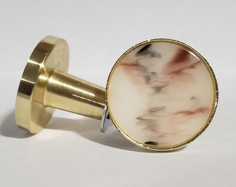 Cream Black Red Marble Metal Knob Home Decor Drawer Pull Drawer Knob Cabinet Knob Cabinet Pull