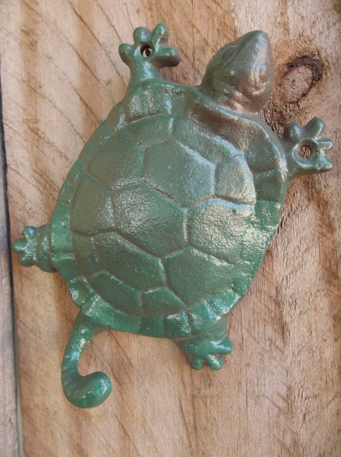 Cast Iron Turtle Wall Hook Rustic Home Decor Inside Outside Etsy