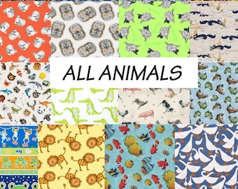 Animal I Spy Quilt Fabric Charm Pack, Quilt Shop Quality,  5” Precut Novelty Squares, Eye Spy Quilt Fabric,  50 Uniq or Pairs,  Free Ship