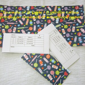 6 Player - 1 Table Bridge / Whist / Game Tallly Downloadable Bridge ...